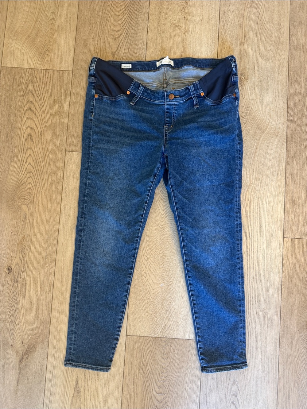 Madewell Dark Blue Skinny Maternity Jeans